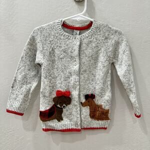 NWT Tu Grey Winter Dogs Cardigan Sweater